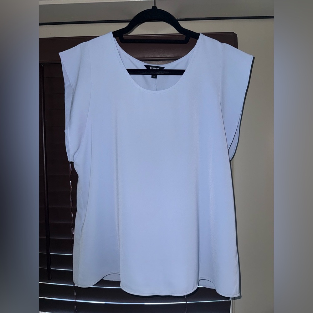 Express White Cap Sleeve Blouse
